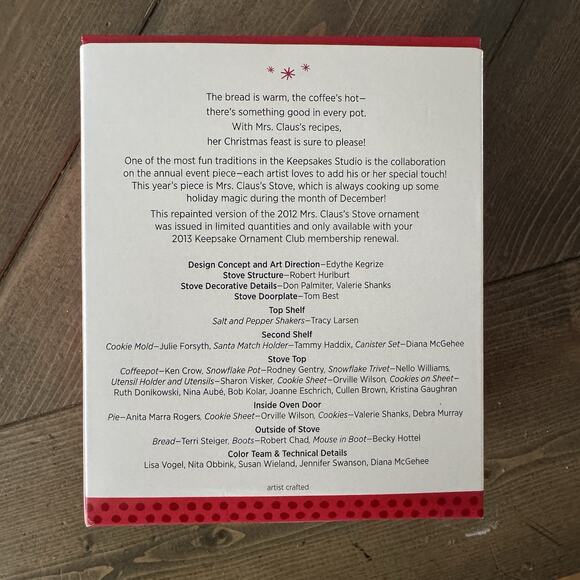 Hallmark Keepsake Ornament “Mrs. Claus's Stove” 2013 Club Member Exclusive - Picture 3 of 9